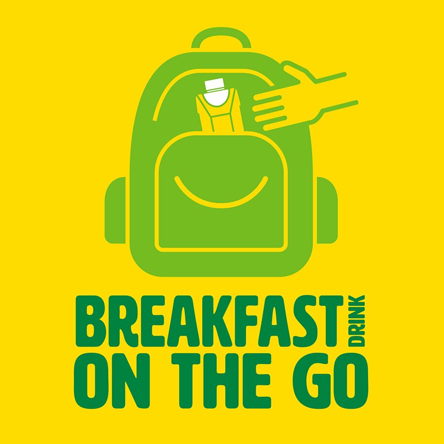 Breakfast drink on the go with bag image