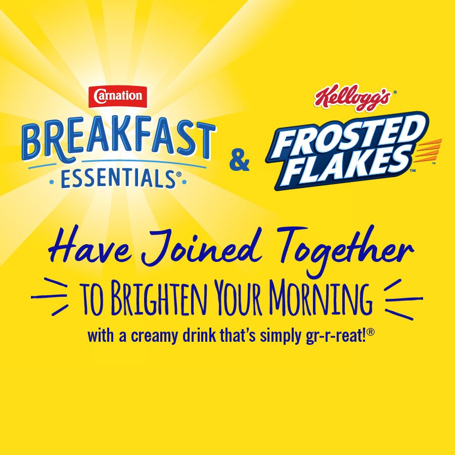 Carnation Breakfast Essentials® and kelloggs frosted flakes have joined together to brighten your morning