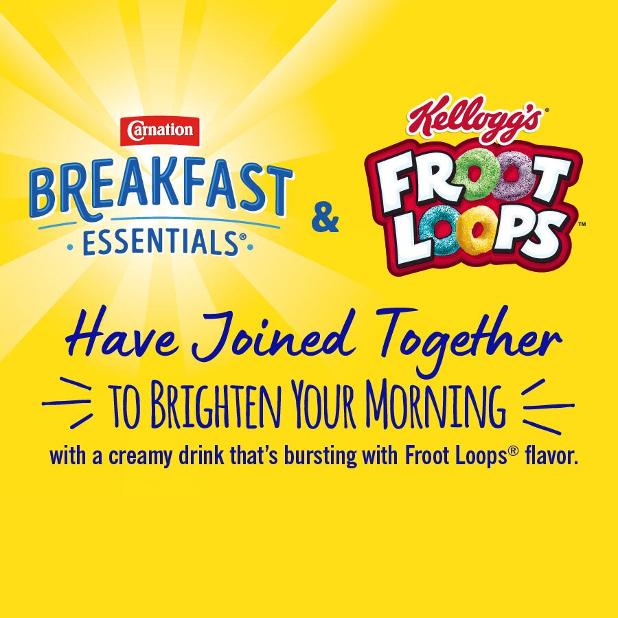 Carnation Breakfast Essentials® and kelloggs froot loops have joined together to brighten your morning